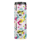 Postmoderne Memphis-Stilmuster Thermosbecher (Rückseite)