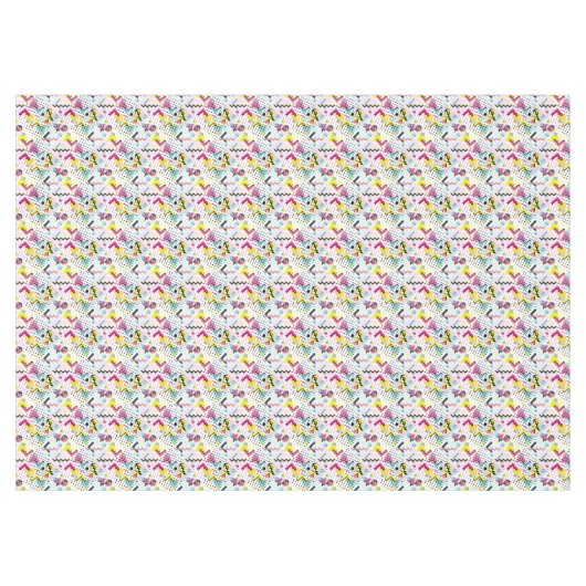 Postmoderne Memphis-Stilmuster Tischdecke (Vorderseite (Horizontal))