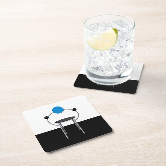 Postmoderne Stube Rechteckiger Pappuntersetzer (Vor Ort)