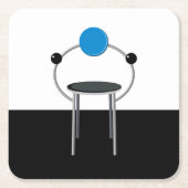 Postmoderne Stube Rechteckiger Pappuntersetzer (Vorderseite)