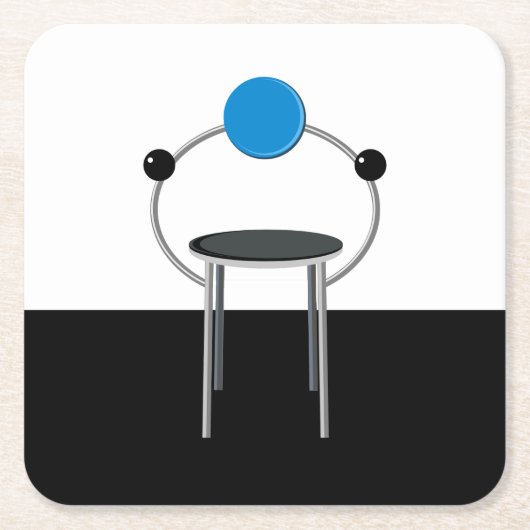 Postmoderne Stube Rechteckiger Pappuntersetzer (Vorderseite)