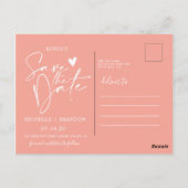 Postmoderne und elegante Kalligraphie Postcard Sav Postkarte (Rückseite)