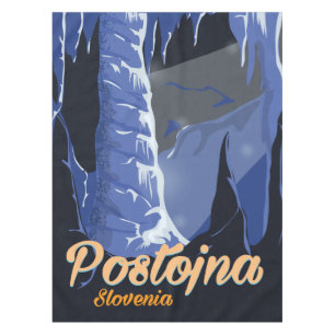 Postojna Slowenien Vintage-Reiseposter Tischdecke