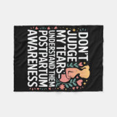 Postpartale Depression Mutter Mama Mütterliche Psy Fleecedecke (Vorderseite (Horizontal))