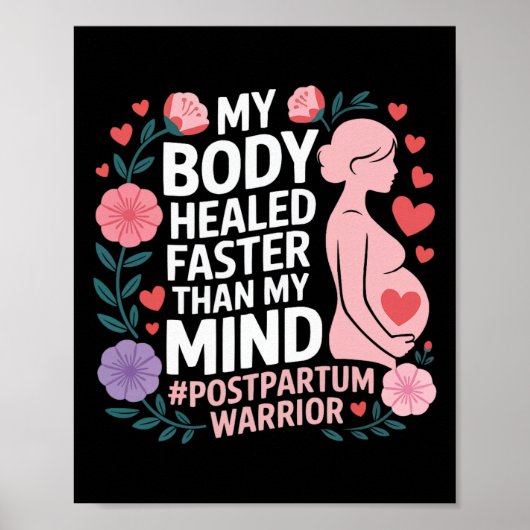 Postpartale Depression Mutter Mama Mütterliche Psy Poster (Vorne)