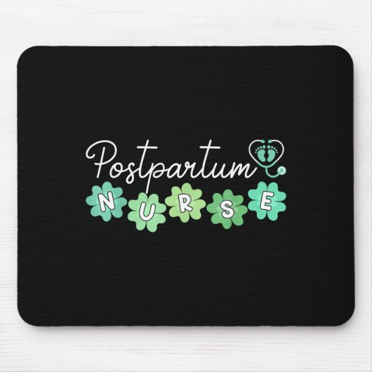 Postpartale Pflegekraft - St. Patricks Day MBU Mut Mousepad (Vorne)