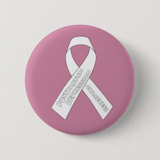 Postpartum Depression Awareness Ribbon Button (Vorderseite)