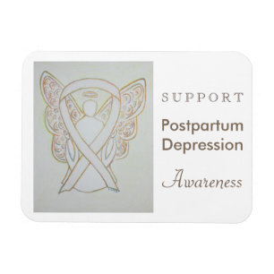 Postpartum Depression Awareness Ribbon Magnet