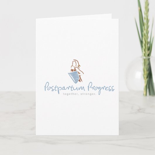 Postpartum Progress® Warrior Mama® Stationery Dankeskarte (Vorderseite)
