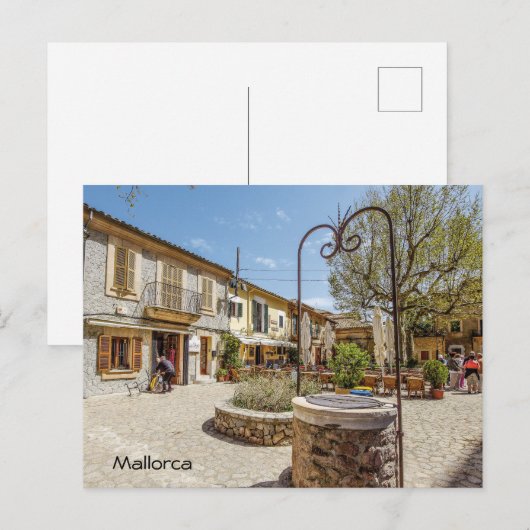 Postplatz de valldemossa en la isla de Mallorca Postkarte (Vorne/Hinten)