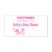 POSTPONED Baby Shower Event Custom Date Bike Permastempel (Design)