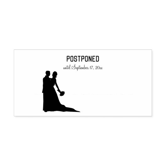 POSTPONED Dancing Wedding Couple w Rescheplan Datu Permastempel (Design)
