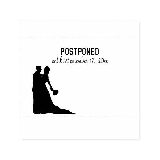 POSTPONED Dancing Wedple w New Event Date Permastempel (Design)