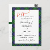 POSTPONED WEDD Abercrombie Clan Tartan Kariert Postkarte (Vorne/Hinten)