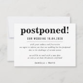 POSTPONED WEDD Ankündigung einfache Informationen (Vorderseite)