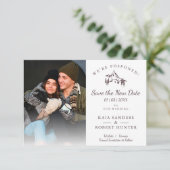 Postponed Wedding Couple Photo Mountain Landscape (Stehend Vorderseite)