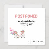 POSTPONED Wedding Event to Future Date Magneteinladung (Vorderseite)