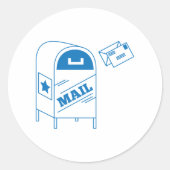 Postpost Runder Aufkleber (Vorderseite)