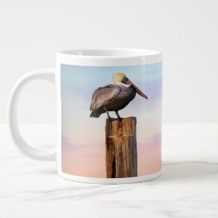 Posts & a Pelican Fort Myers Beach, Florida Jumbo-Tasse