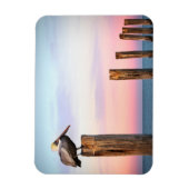 Posts & a Pelican | Fort Myers Beach, Florida Magnet (Vertikal)