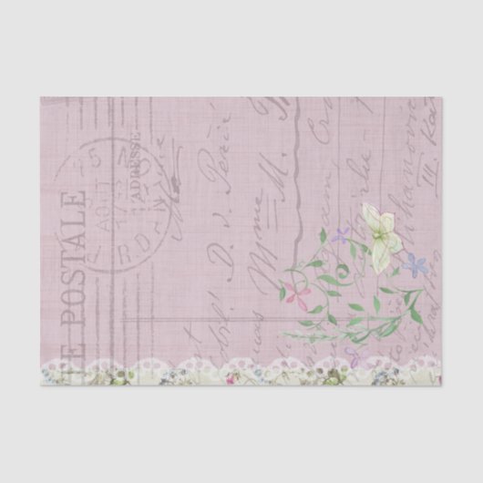 Postscript-Blume und Butterfly Seidenpapier (Vorderseite)