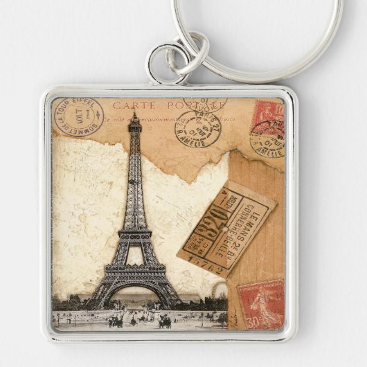 Poststempel, Paris Schlüsselanhänger (Vorne)