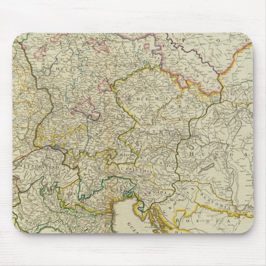 Poststraßen Deutschland, Ungarn Mousepad (Vorne)