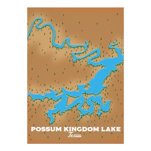 Postsum Kingdom Texas map Fotodruck (Vorne)