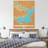 Postsum Kingdom Texas map Leinwanddruck (Insitu (Schlafzimmer))