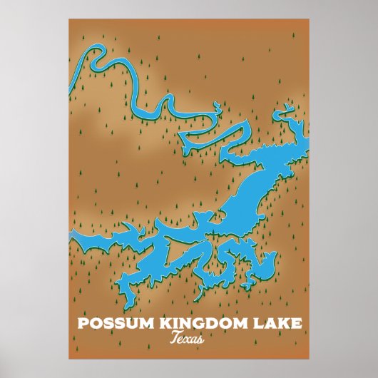 Postsum Kingdom Texas map Poster (Vorne)