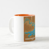 Postsum Kingdom Texas map Zweifarbige Tasse (Vorderseite Links)