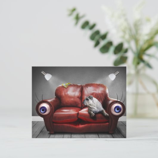 POSTSURREALISTA AMIGO PERRO POSTKARTE (Stehend Vorderseite)