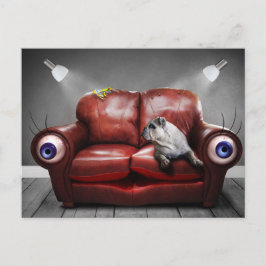 POSTSURREALISTA AMIGO PERRO POSTKARTE