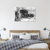 Postträger mit "United Mail"-Automobil Leinwanddruck (Insitu (Schlafzimmer))