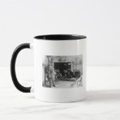 Postträger mit "United Mail"-Automobil Tasse (Links)