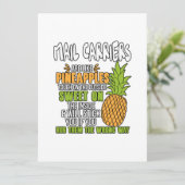 Postträger sind wie Ananas. Feiertagskarte (Stehend Vorderseite)