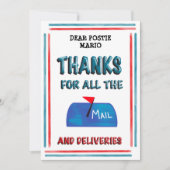 Postträger | Vielen Dank für alle Nachrichten Dankeskarte (Vorderseite)