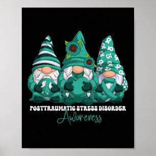 Posttraumatische Belastungsstörung Monat Aquamarin Poster
