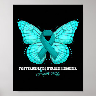 Posttraumatische Belastungsstörung Monat Aquamarin Poster