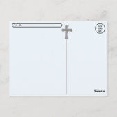 Postübergabe - Christliche Kreuzkarte Postkarte (Rückseite)
