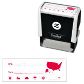 Postübergabe-ID US America Wetterdatum Permastempel (Beispiel)