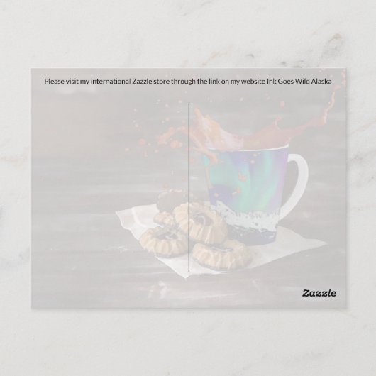 Postübergabe-Kaffee - Postkarte (Rückseite)