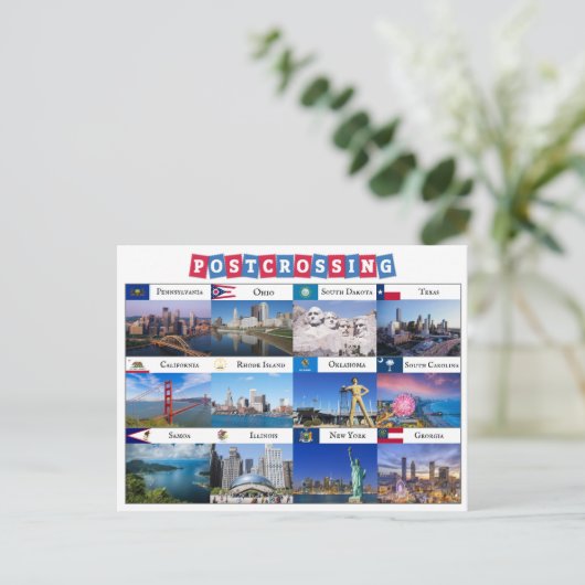 Postübergabe Postkarte (Stehend Vorderseite)