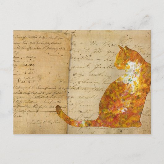 Postübergabekatze Postkarte (Vorderseite)