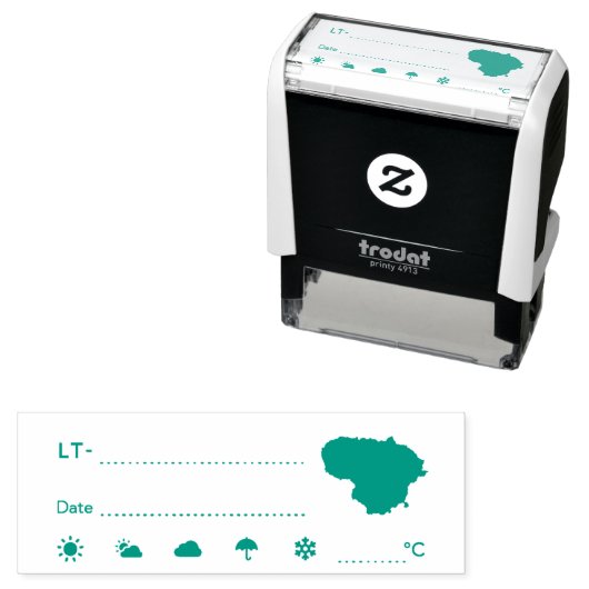 Postübergang ID LT Litauen Lietuva Wetterdatum Permastempel (Beispiel)