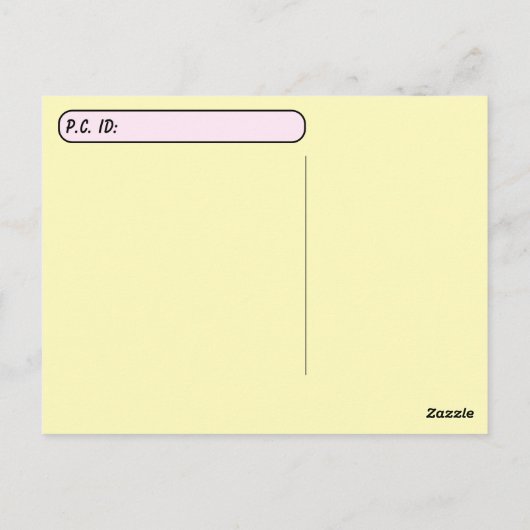 Postüberqueren der 70er Jahre Sichtbare Wildblumen Postkarte (Rückseite)