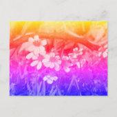 Postüberqueren der 70er Jahre Sichtbare Wildblumen Postkarte (Vorderseite)