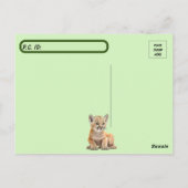 Postüberqueren der Cougar Cub Postkarte mit ID-Fel (Rückseite)