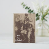 Postüberqueren der Vintagen Dame im Spiegelpostkar Postkarte (Stehend Vorderseite)