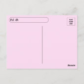 Postüberqueren rosa Wildblume Geburtstag Postkarte (Rückseite)